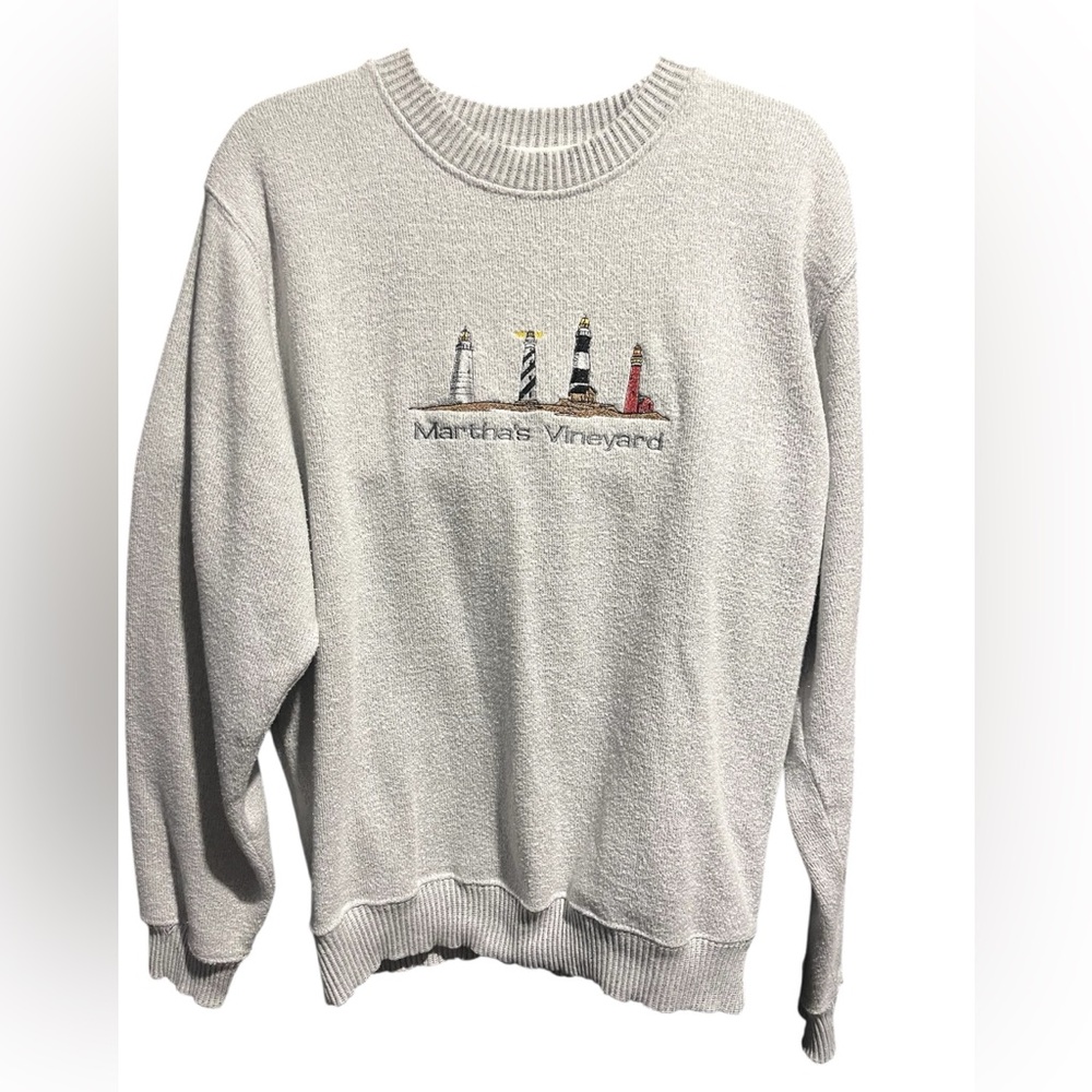 ESY Surf Co Vintage Martha’s Vineyard Embroidered Crew Neck Sweatshirt Large